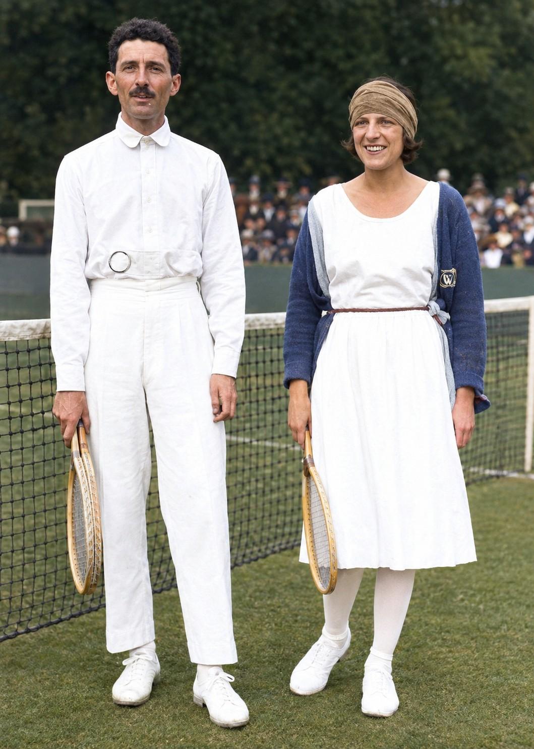 Jacques Brugnon et Suzanne Lenglen en 1921
