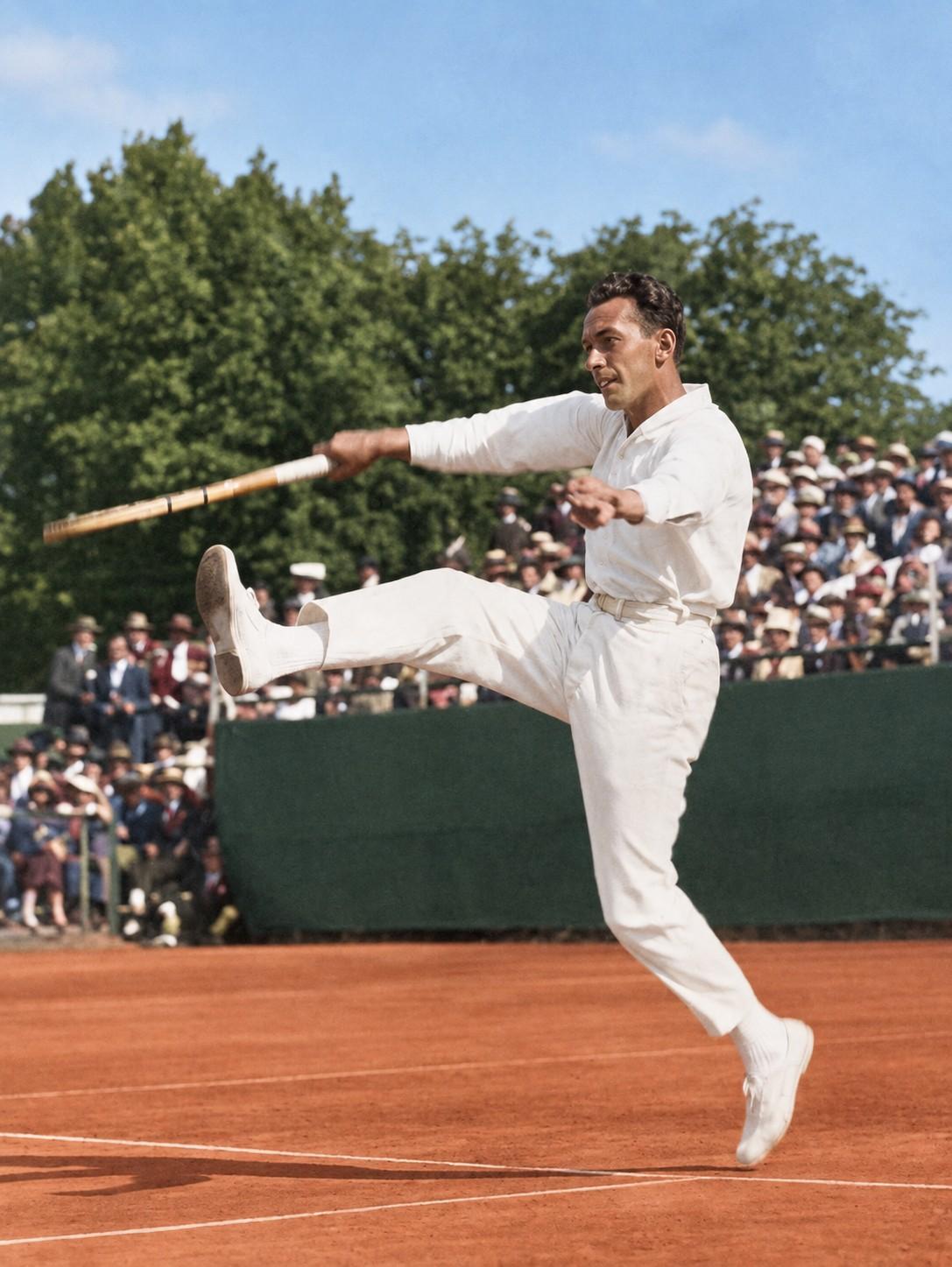 Henri Cochet aux Jeux olympiques de Paris en 1924