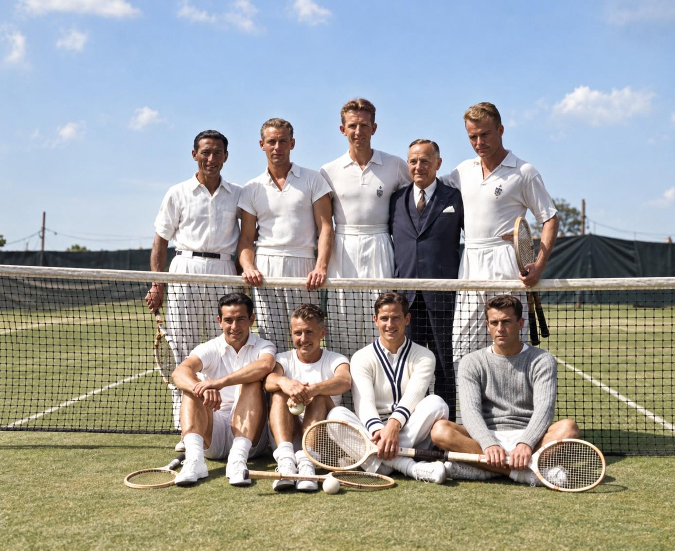 L'équipe des États-Unis avec Donald Budge en 1937