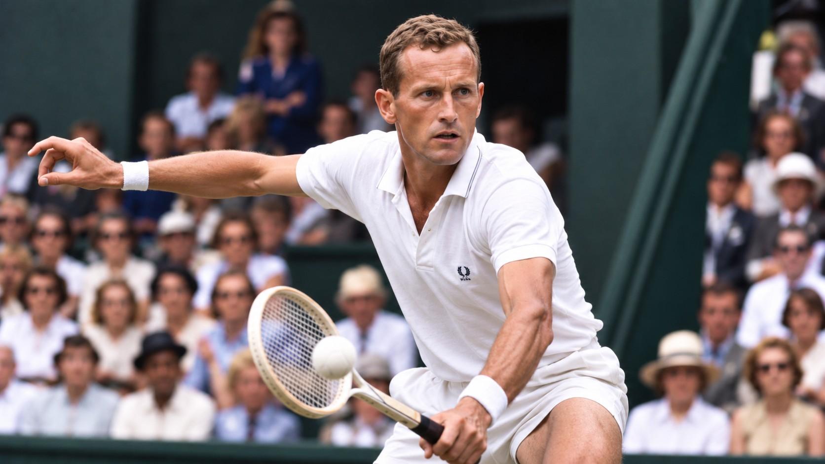 Neale Fraser à Wimbledon en 1957