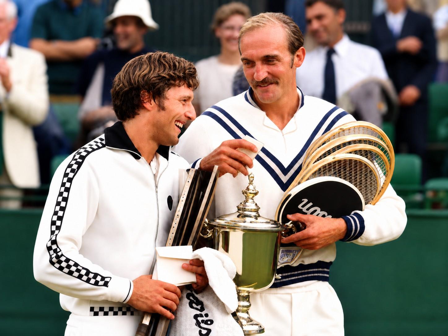 Stan Smith et Jan Kodes à l'US Open 1971