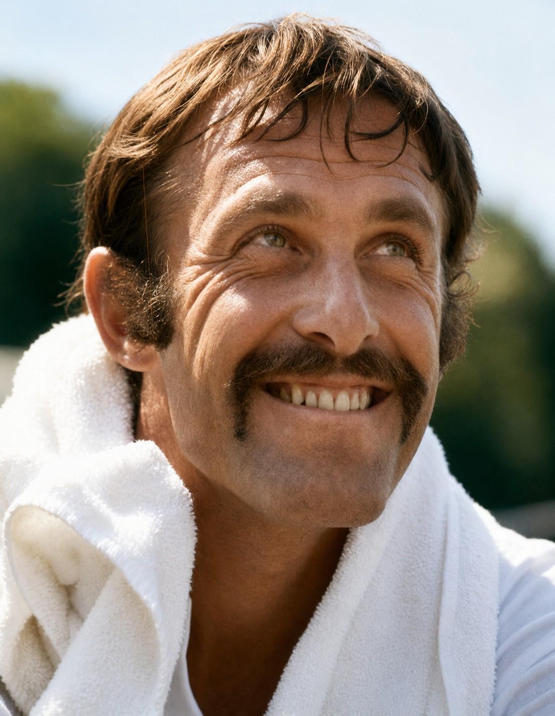 Portrait de John Newcombe en 1972