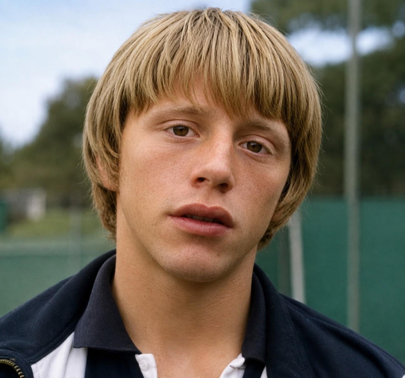 Portrait du jeune Boris Becker en 1981