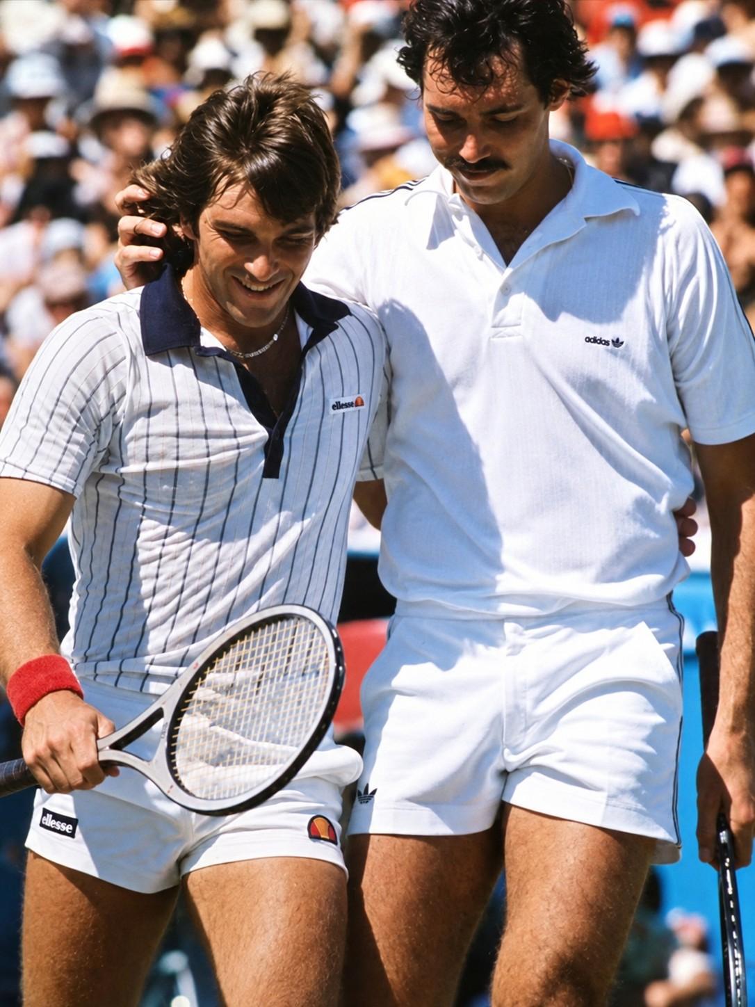 Johan Kriek et Steve Denton après la finale de l'Open d'Australie 1981