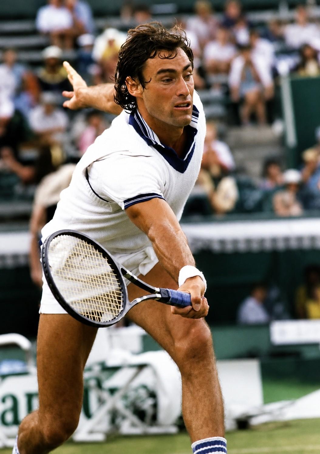 Brian Teacher face à Phil Dent à l'Open d'Australie 1982