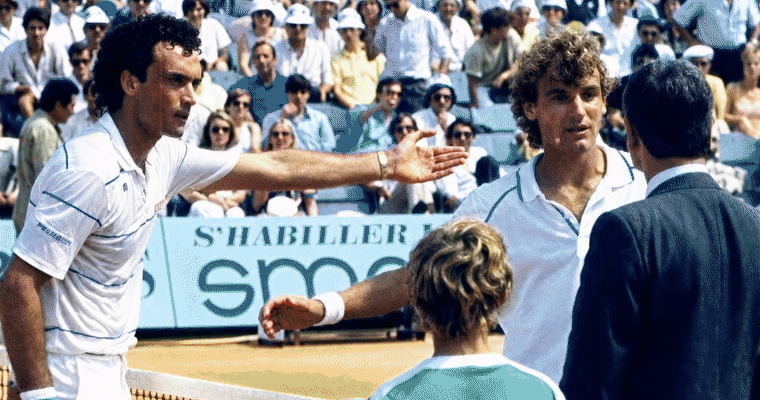 Mats Wilander et Guillermo Vilas &agrave; Roland-Garros 1982