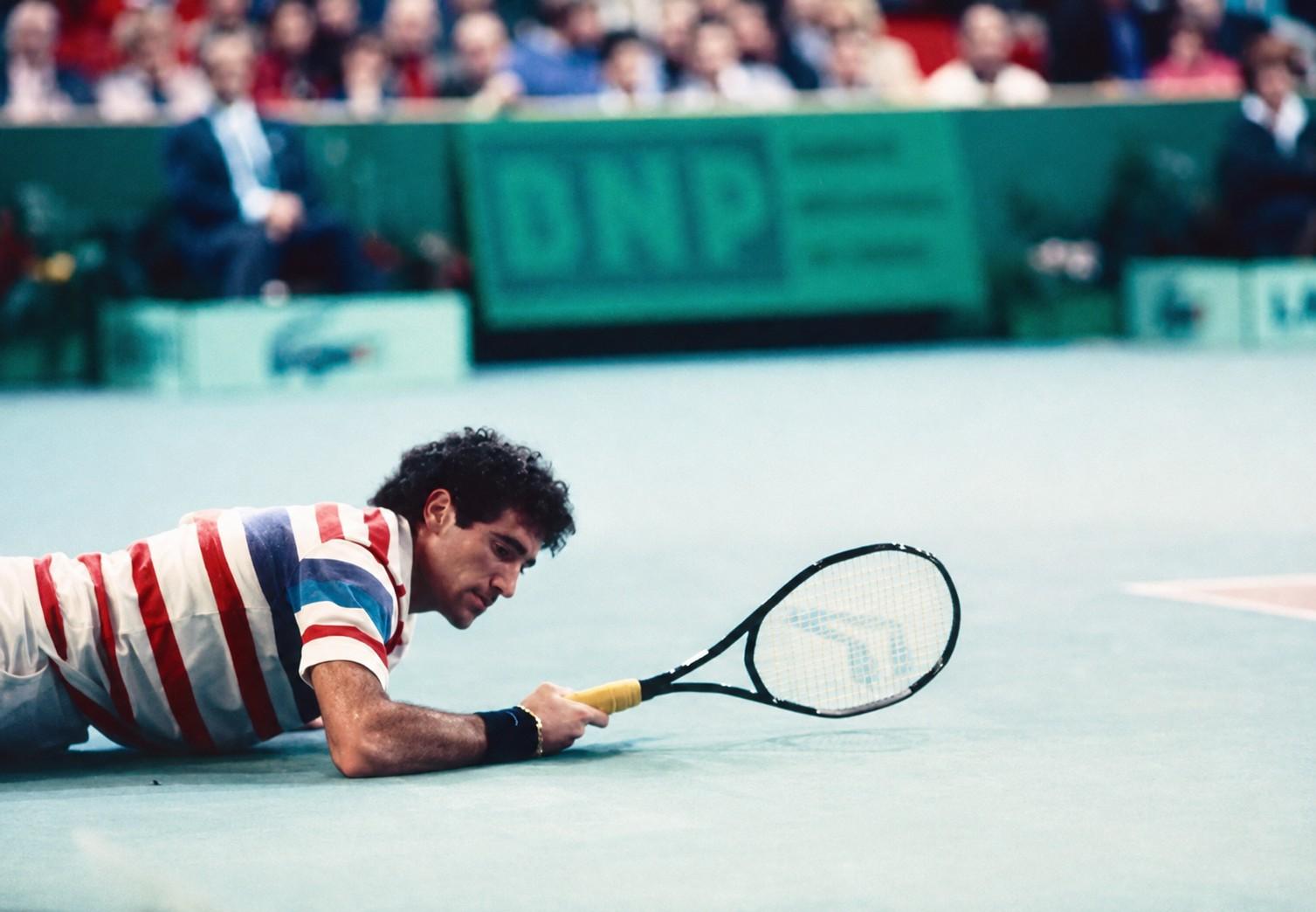 Brad Gilbert lors de la finale de Bercy 1987