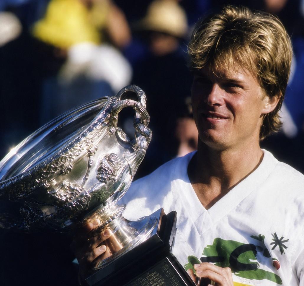 Stefan Edberg &agrave; l'Open d'Australie 1987