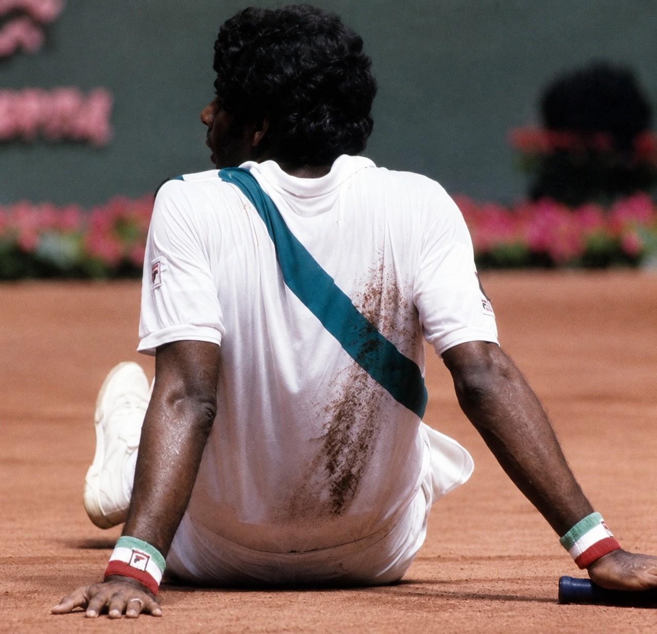 Vijay Amritraj lors de la finale de Coupe Davis 1987