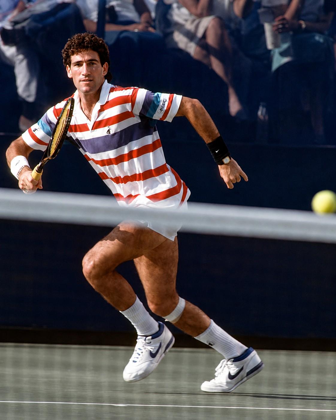 Brad Gilbert face à Boris Becker à l'US Open 1987