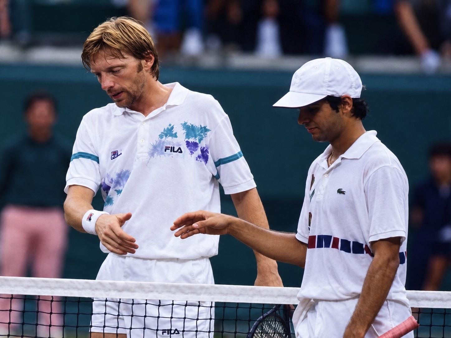 Fabrice Santoro face à Boris Becker aux Jeux olympiques de Barcelone 1992