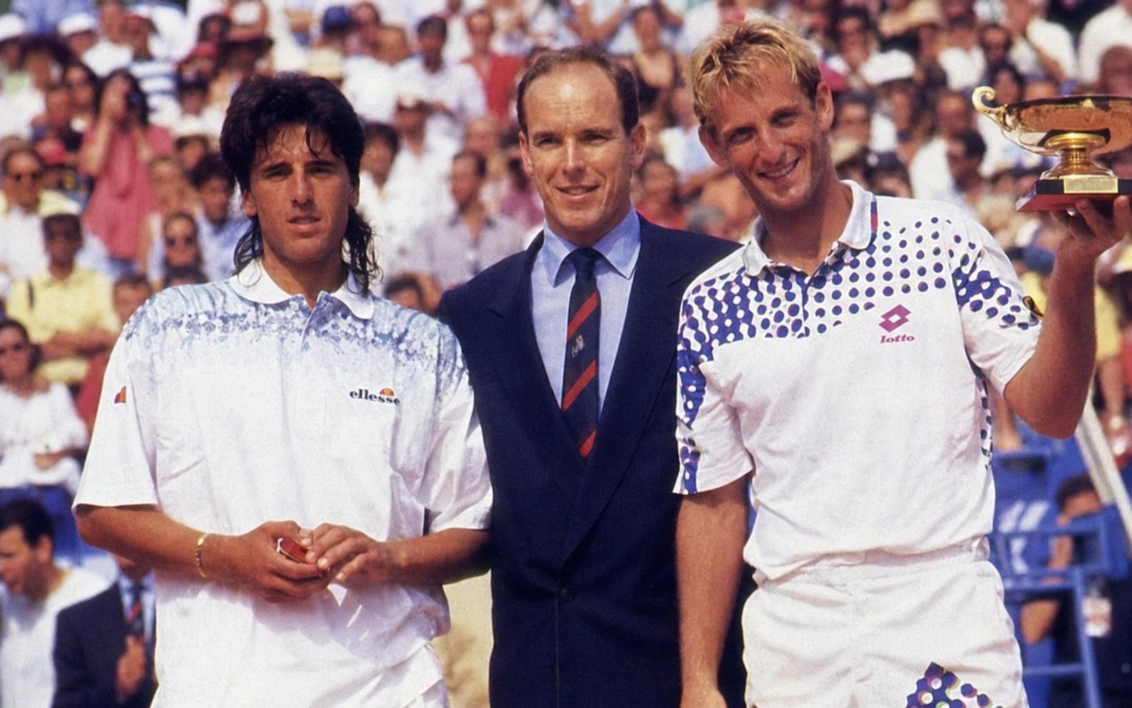 Aaron Krickstein et Thomas Muster à Monte-Carlo en 1992