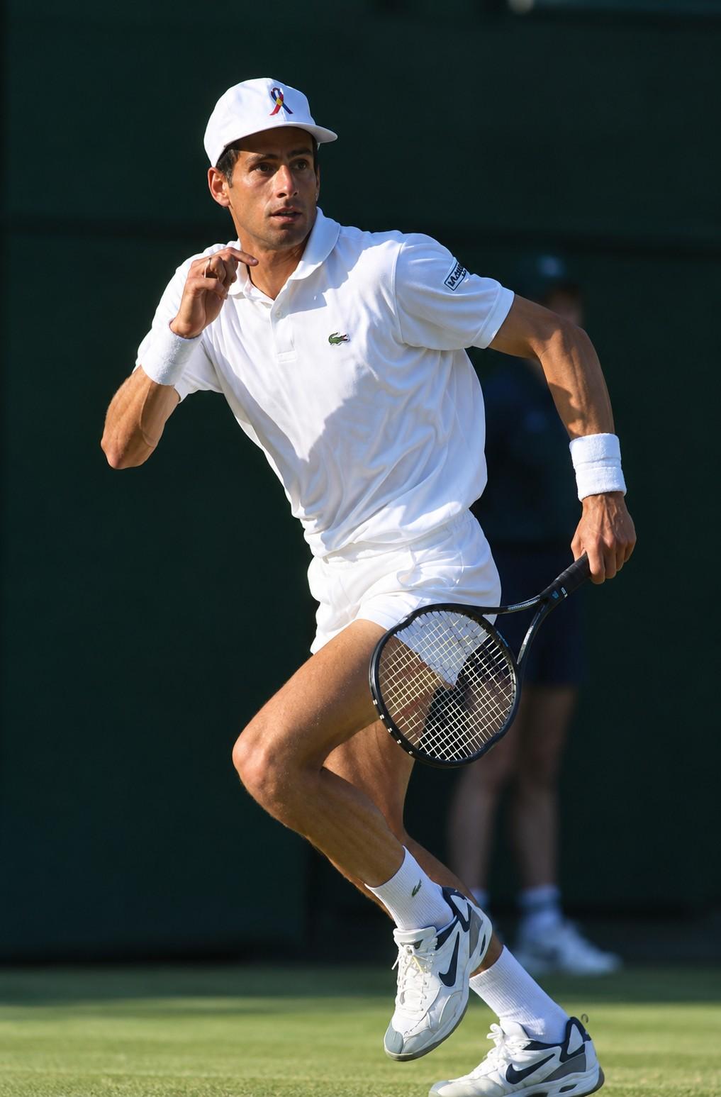 Guy Forget à Wimbledon face à Jim Courier en 1994