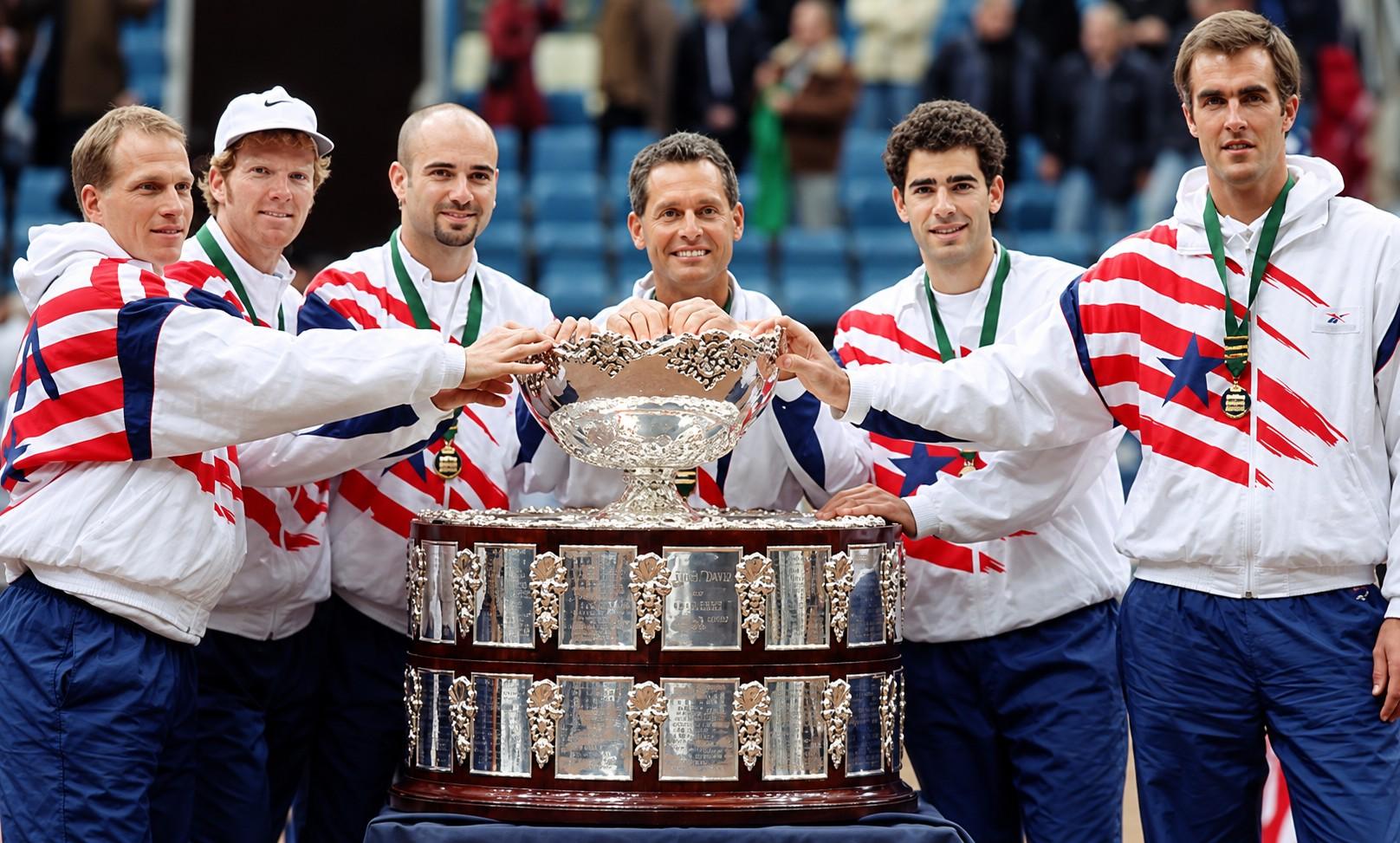 L'équipe des États-Unis victorieuse de la Coupe Davis 1995