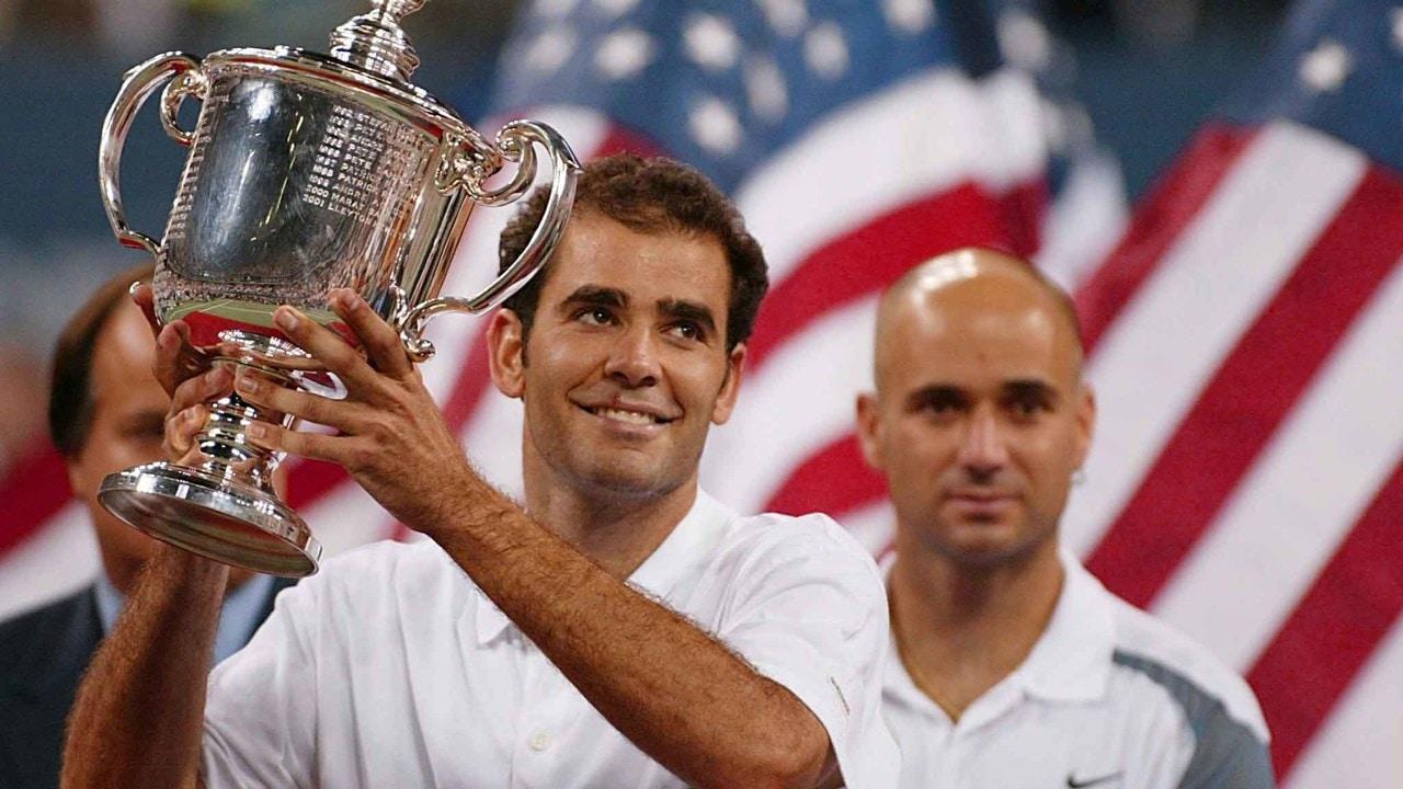 Pete Sampras et Andre Agassi &agrave; l'US Open
