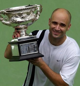 Andre Agassi &agrave; l'Open d'Australie 2003