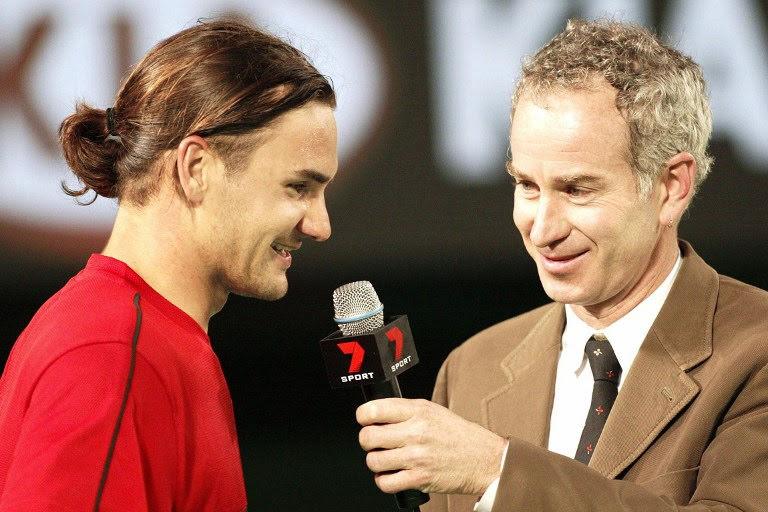 Roger Federer après son titre à l'Open d'Australie 2004