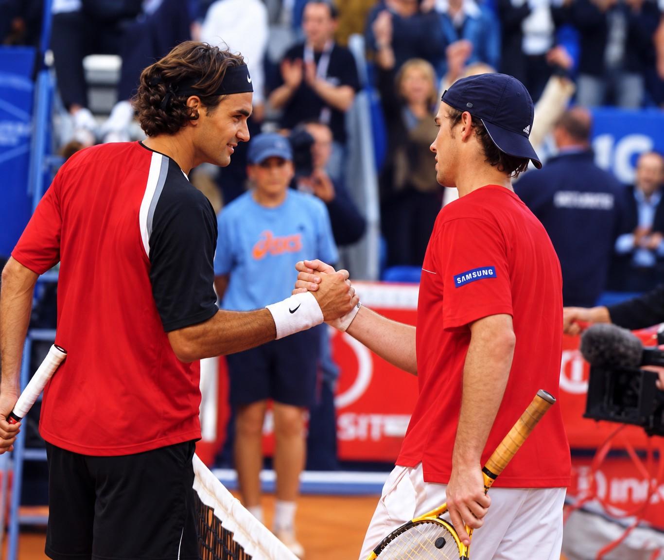 Richard Gasquet face à Roger Federer à Monte-Carlo en 2005