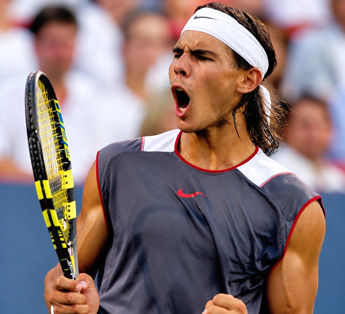 Paul-Henri Mathieu face à Rafael Nadal à Montréal en 2005