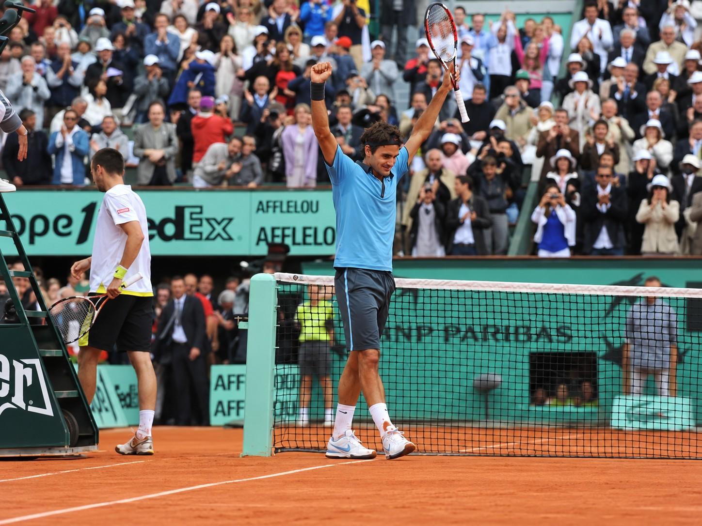 Roger Federer et Robin Söderling en finale de Roland-Garros 2009