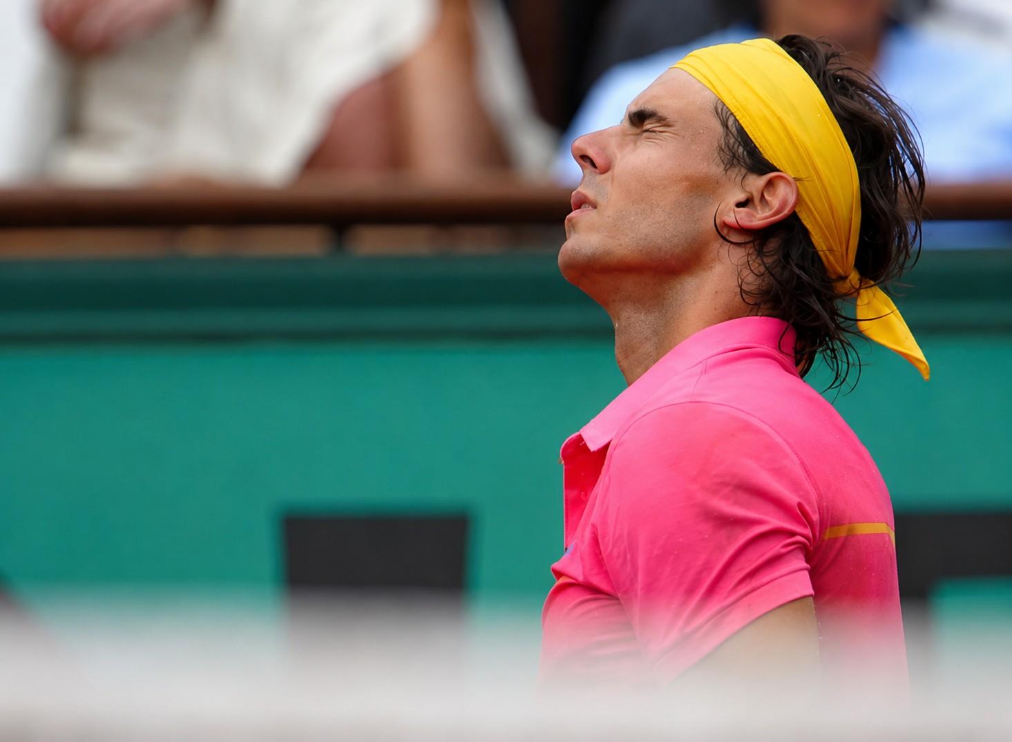 Rafael Nadal après sa défaite contre Robin Söderling à Roland-Garros 2009