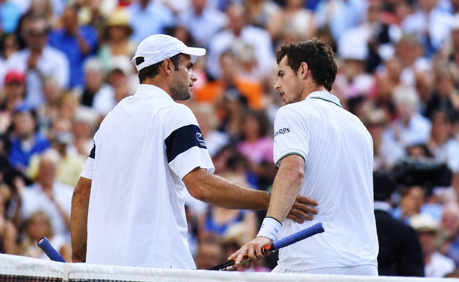Andy Roddick et Andy Murray à Wimbledon en 2009.
