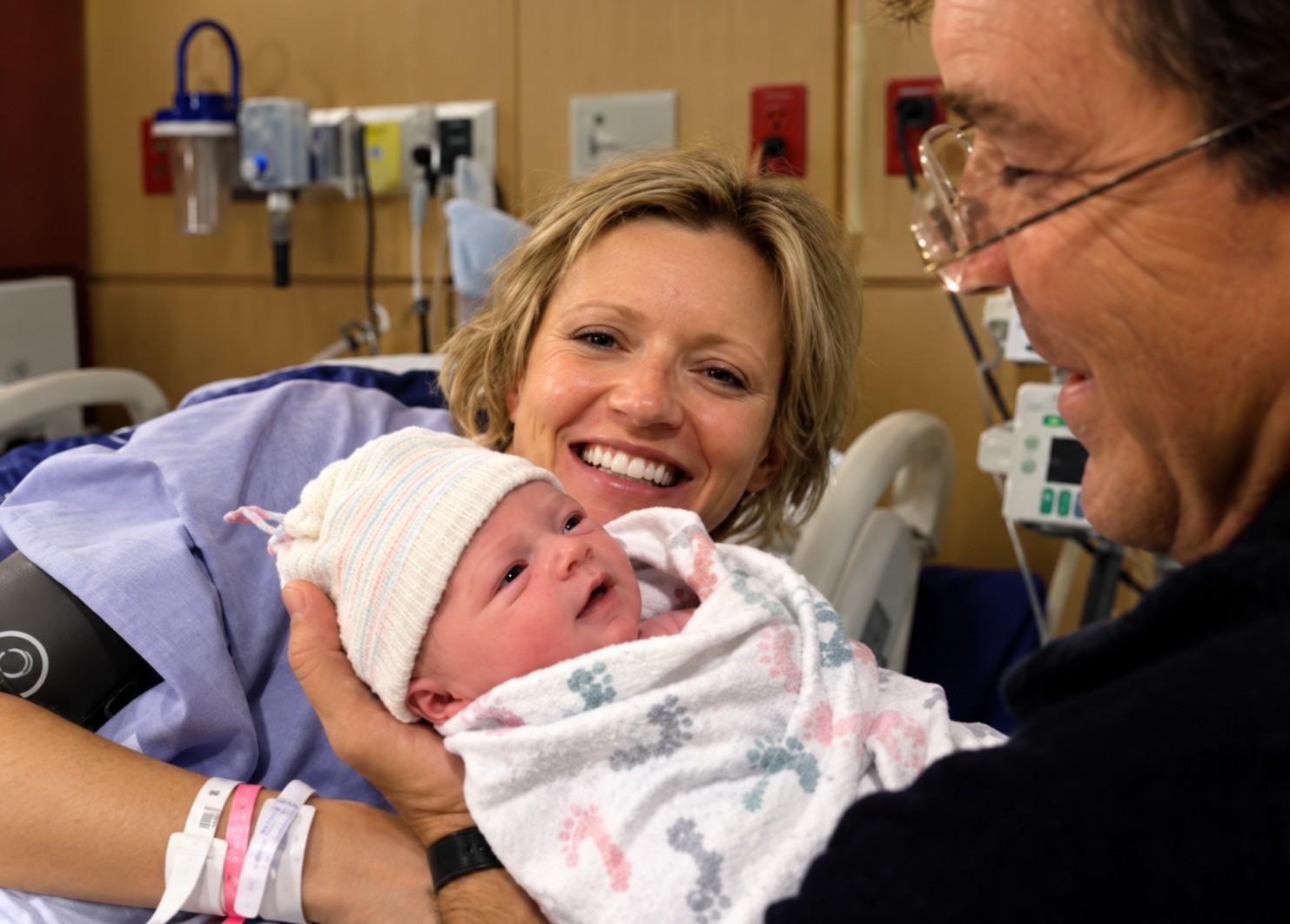 Daga Mrozek avec leur fille Karolina à sa naissance en 2010