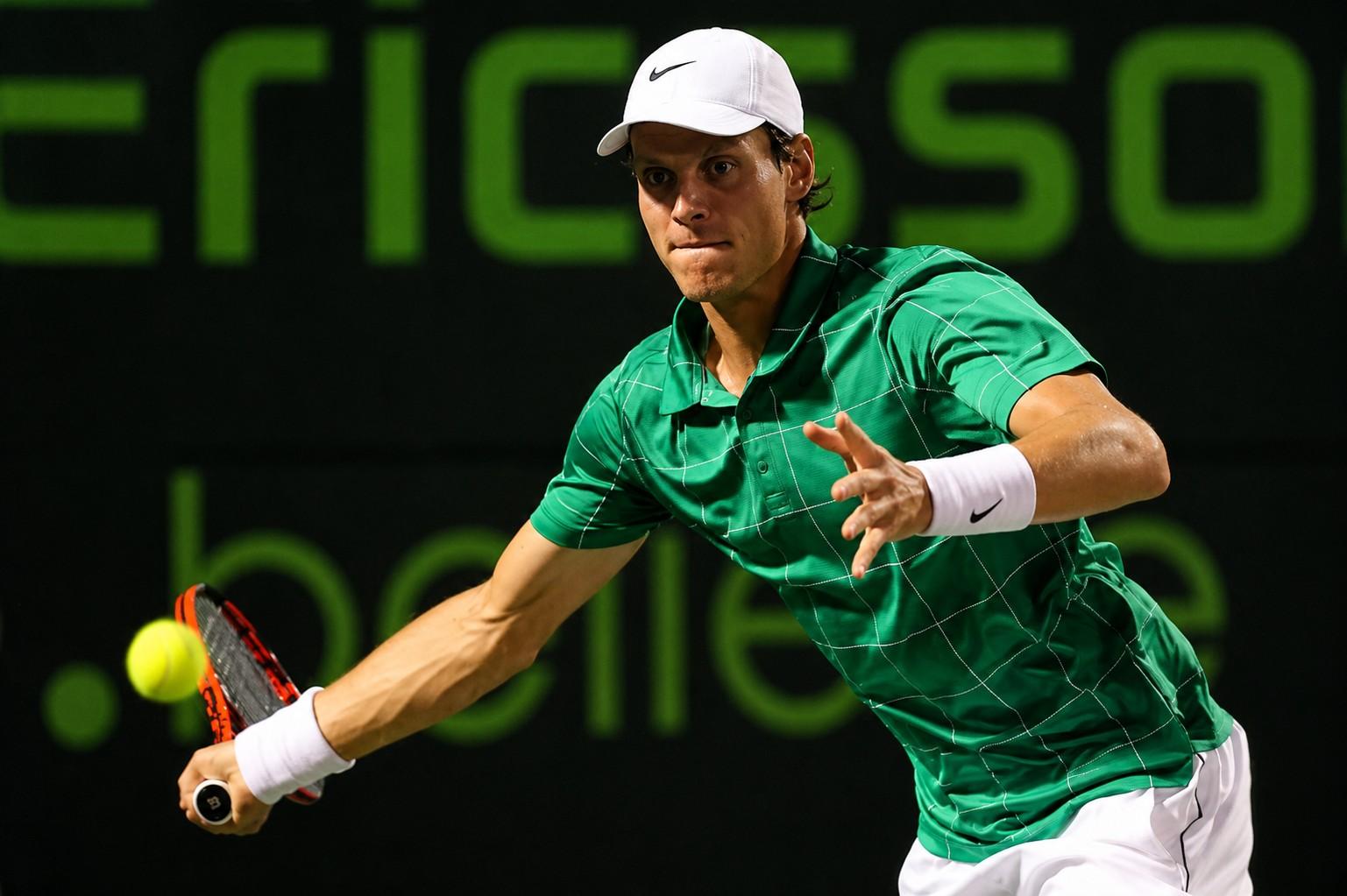 Tomas Berdych contre Roger Federer à Miami en 2010
