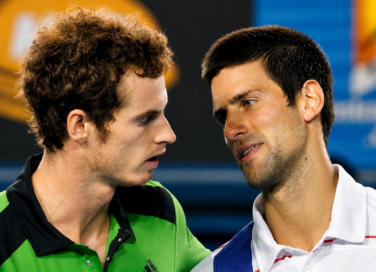 Novak Djokovic et Andy Murray à Melbourne en 2011