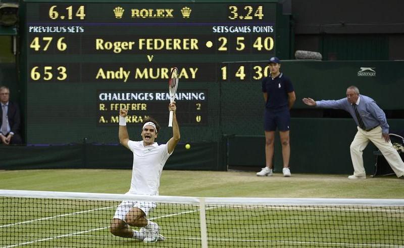 Roger Federer après son titre à Wimbledon 2012