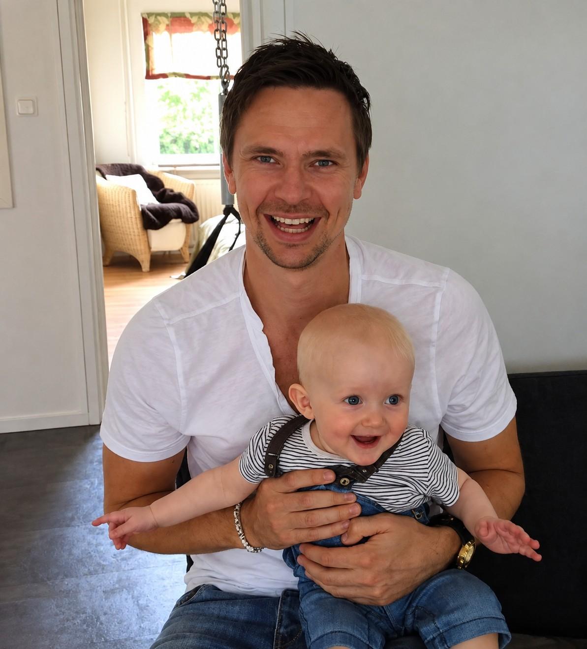 Robin Söderling avec sa fille Olivia