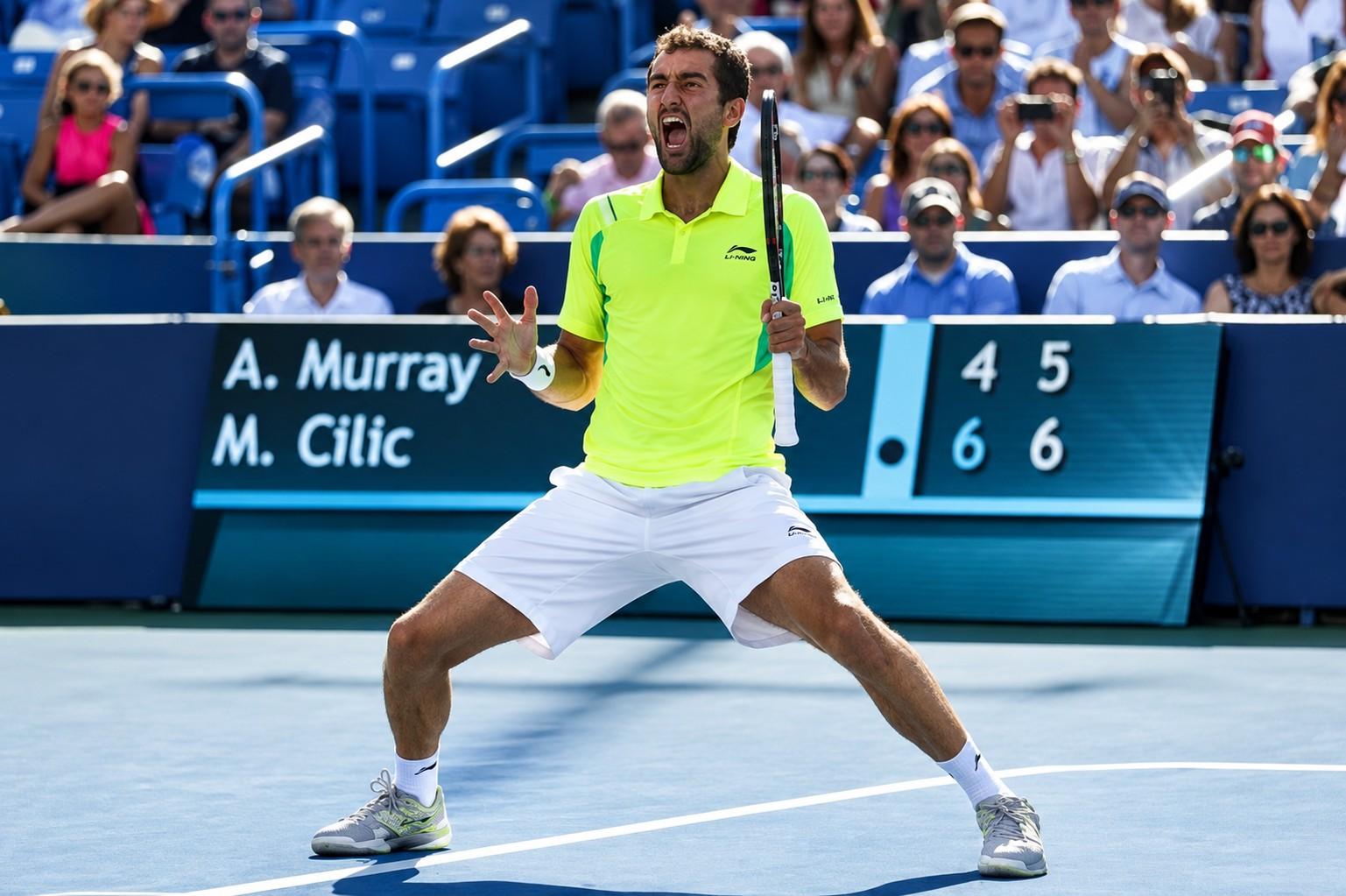Marin Cilic face à Andy Murray à Cincinnati en 2016