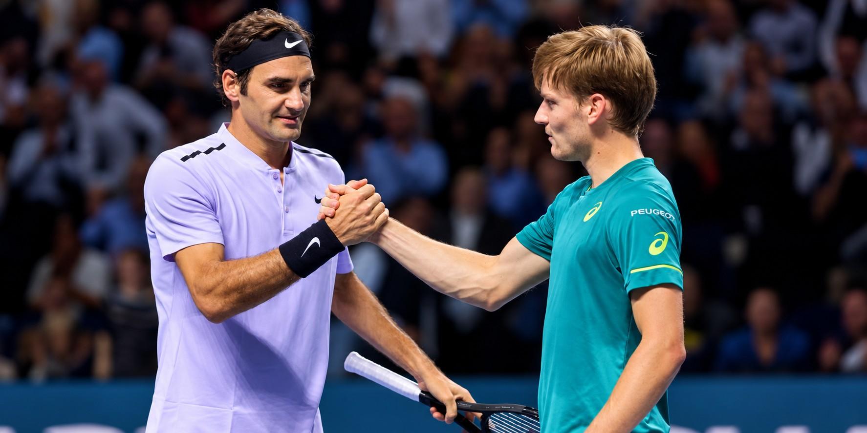 David Goffin et Roger Federer au Masters 2017