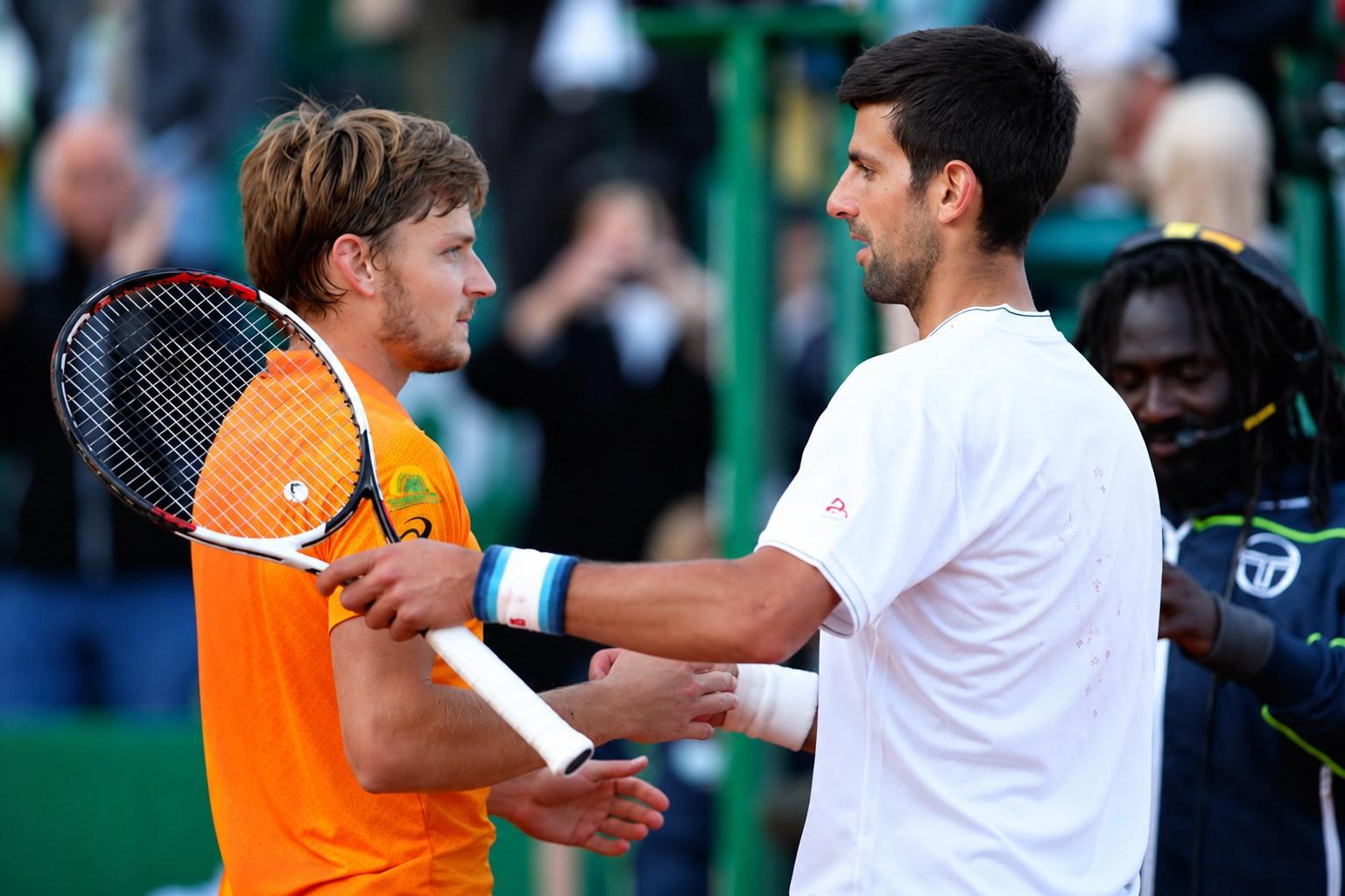 David Goffin et Novak Djokovic à Monte-Carlo en 2017
