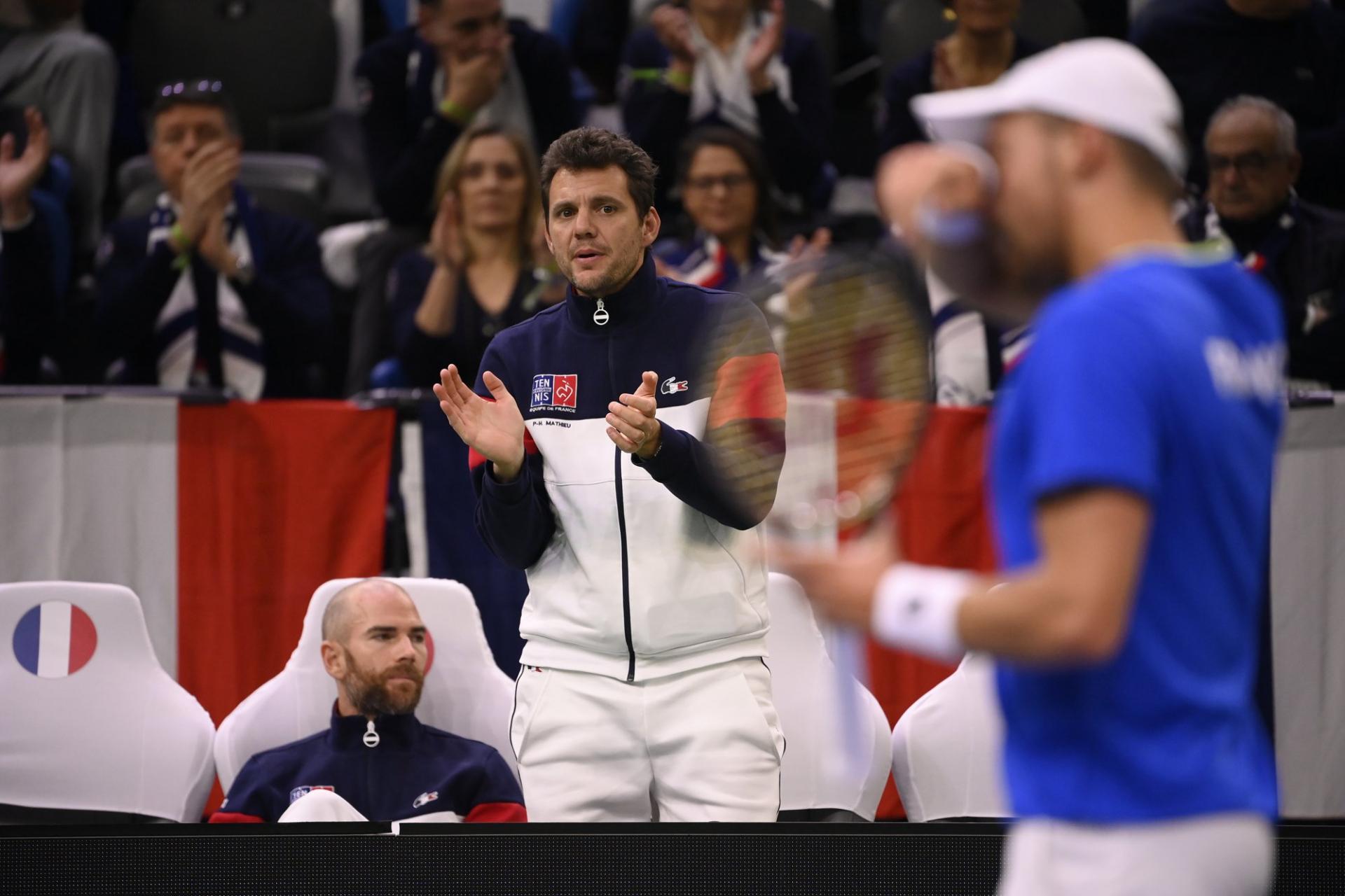 Paul-Henri Mathieu capitaine de l'équipe de France de Coupe Davis