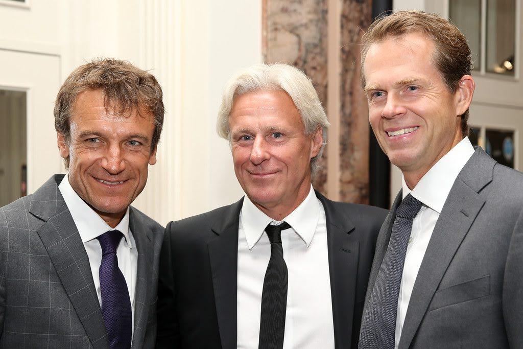 Bj&ouml;rn Borg, Mats Wilander et Stefan Edberg