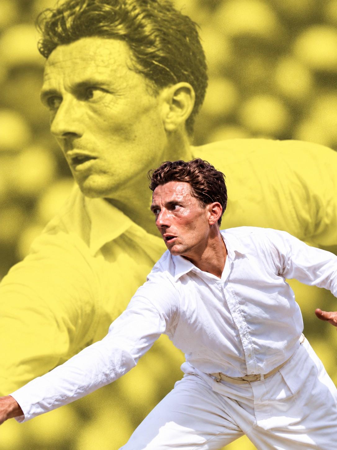 Jacques Brugnon sur un court de tennis