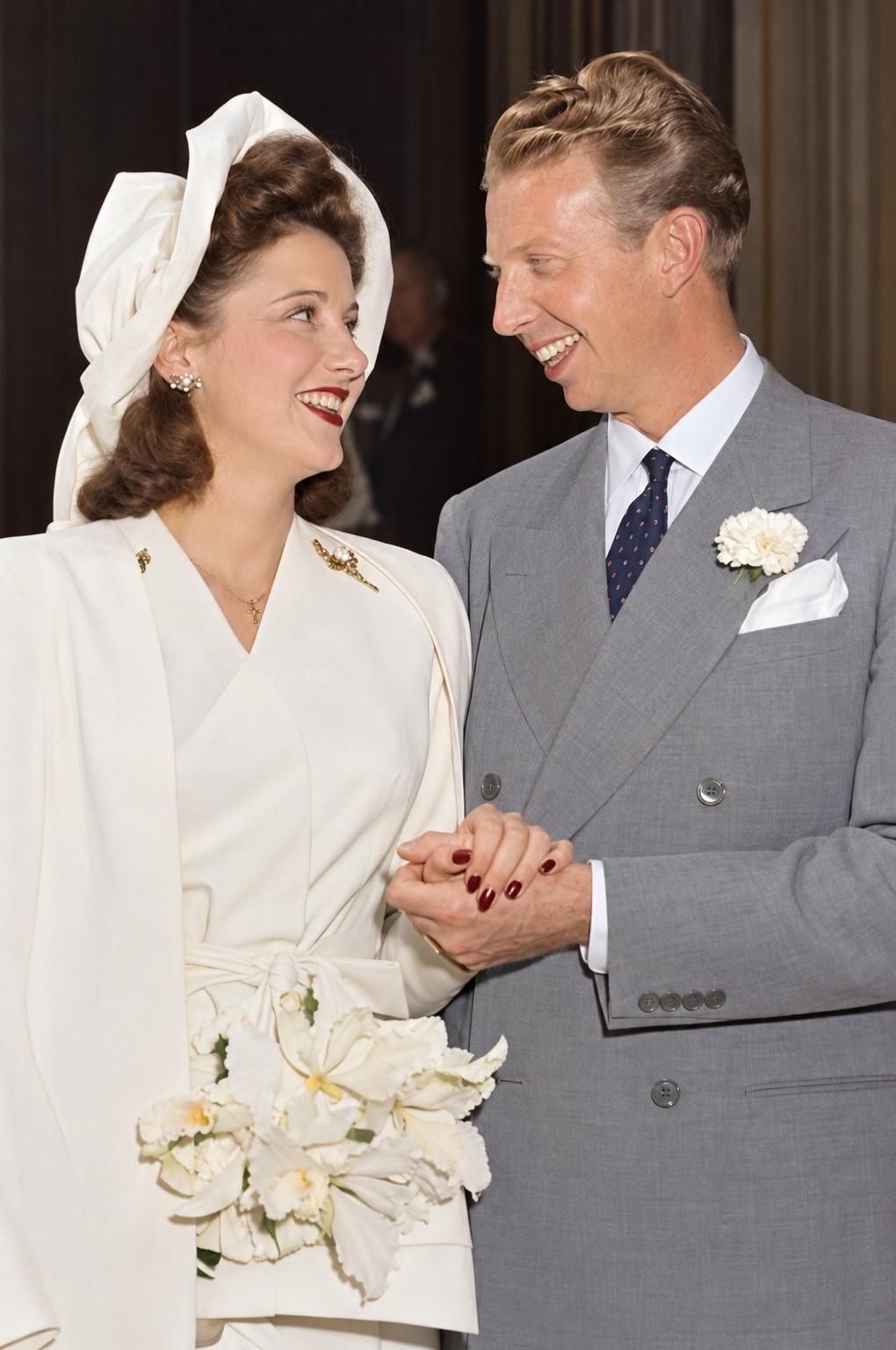 Don Budge et Deirdre Conselman le jour de leur mariage