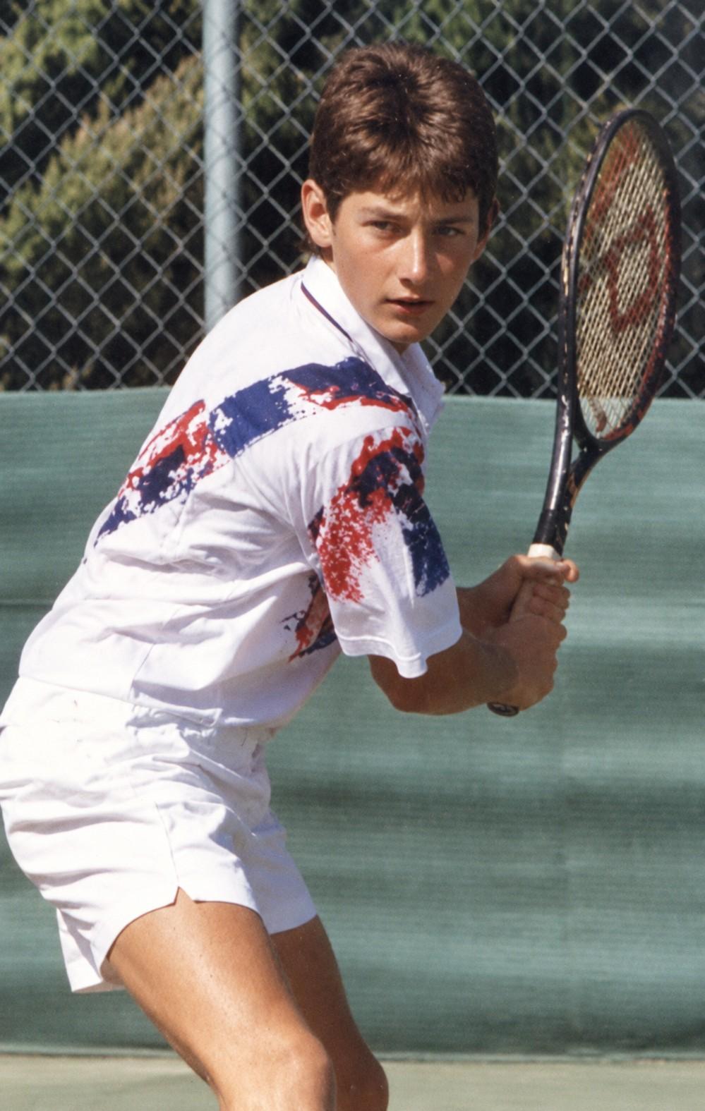 Juan Carlos Ferrero au début de son apprentissage du tennis
