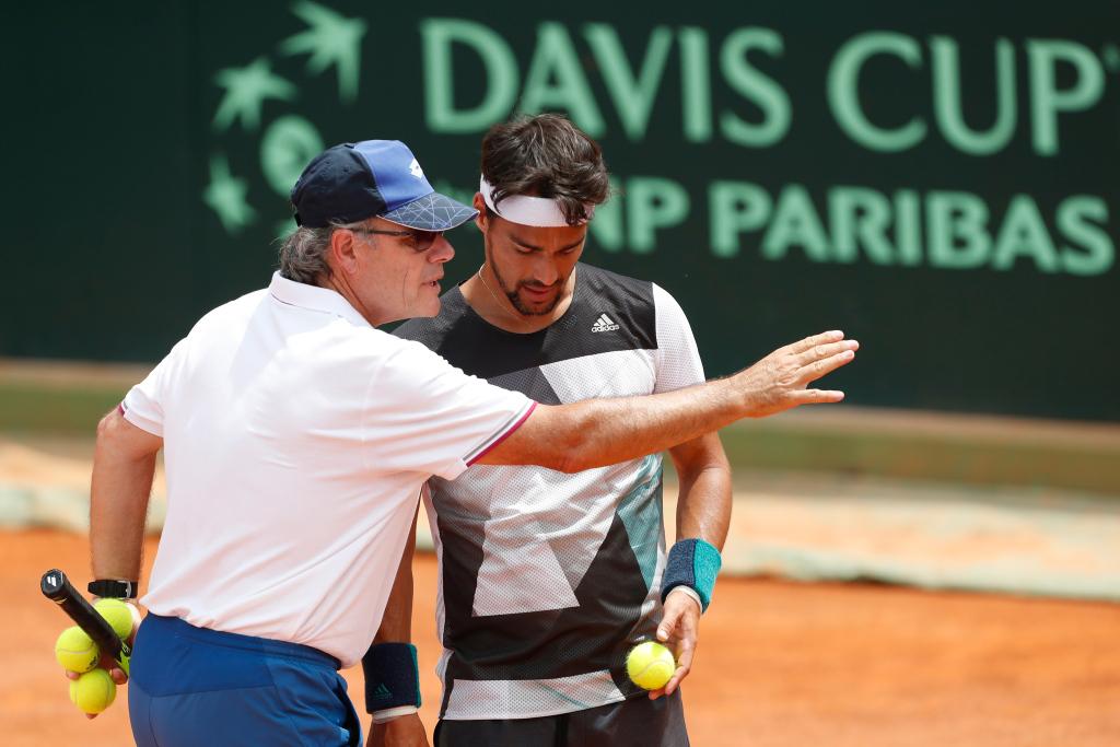 Jos&eacute; Perlas avec Fabio Fognini