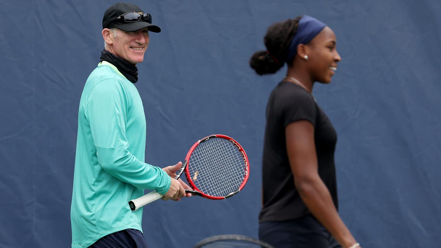 Brad Gilbert avec Coco Gauff