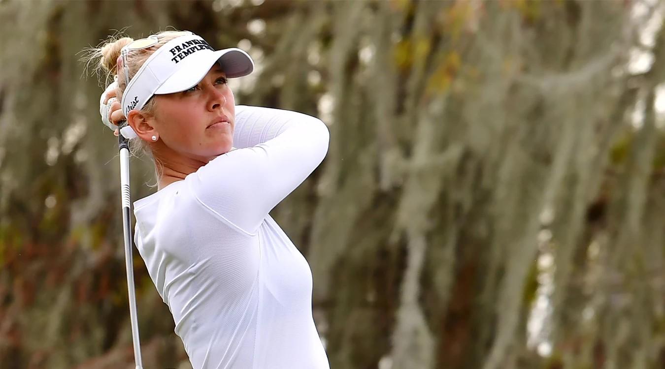 Jessica Korda sur un parcours de golf