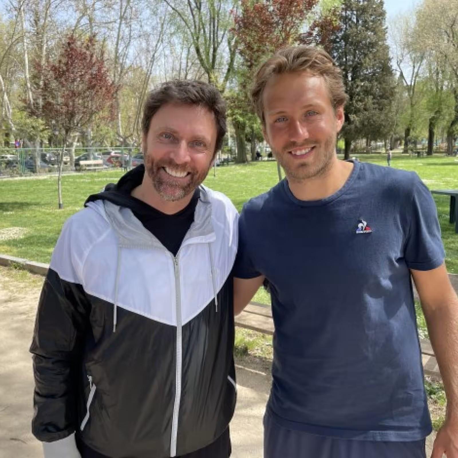 Felix Mantilla avec Lucas Pouille en 2022