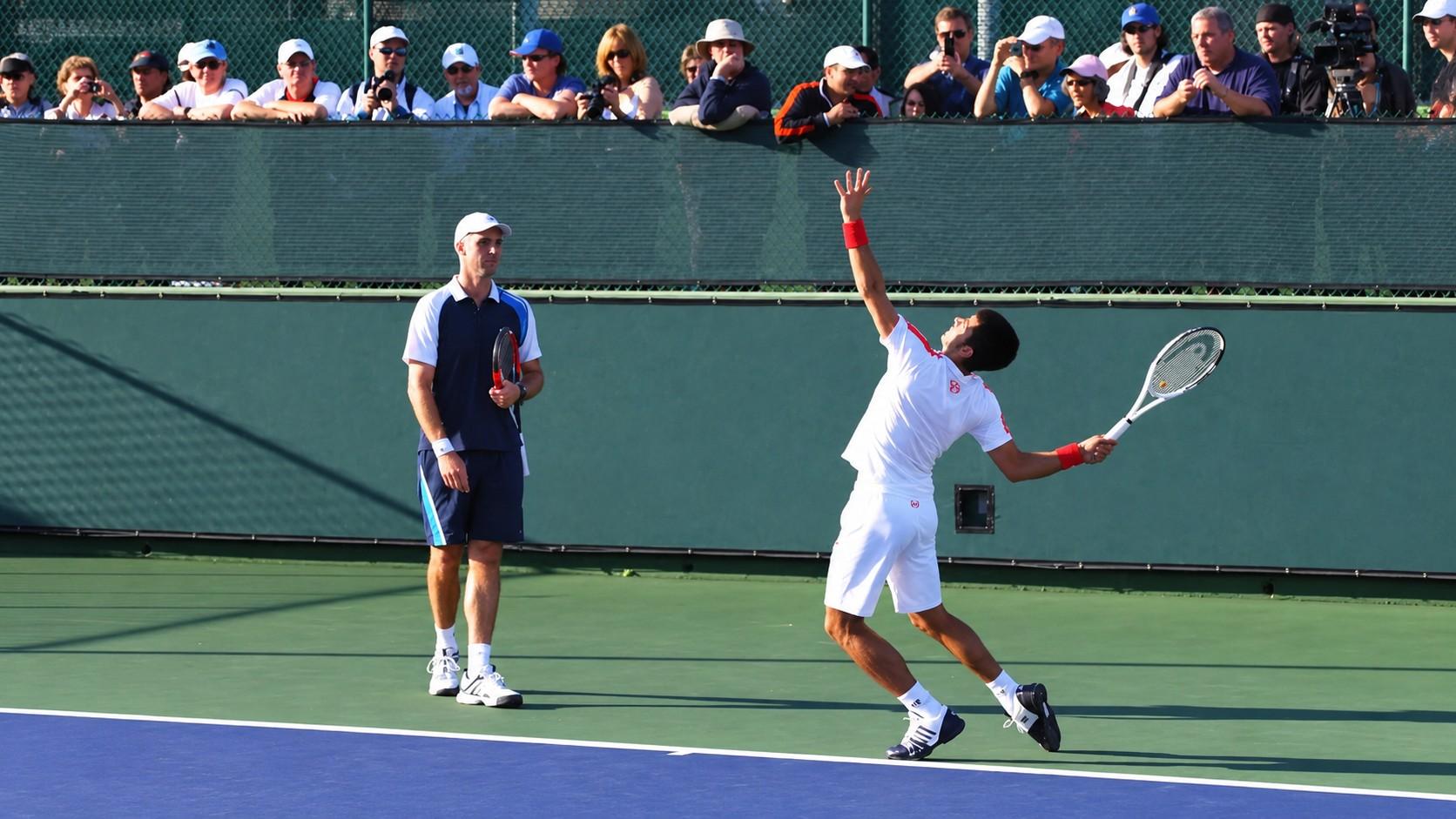 Todd Martin avec Novak Djokovic