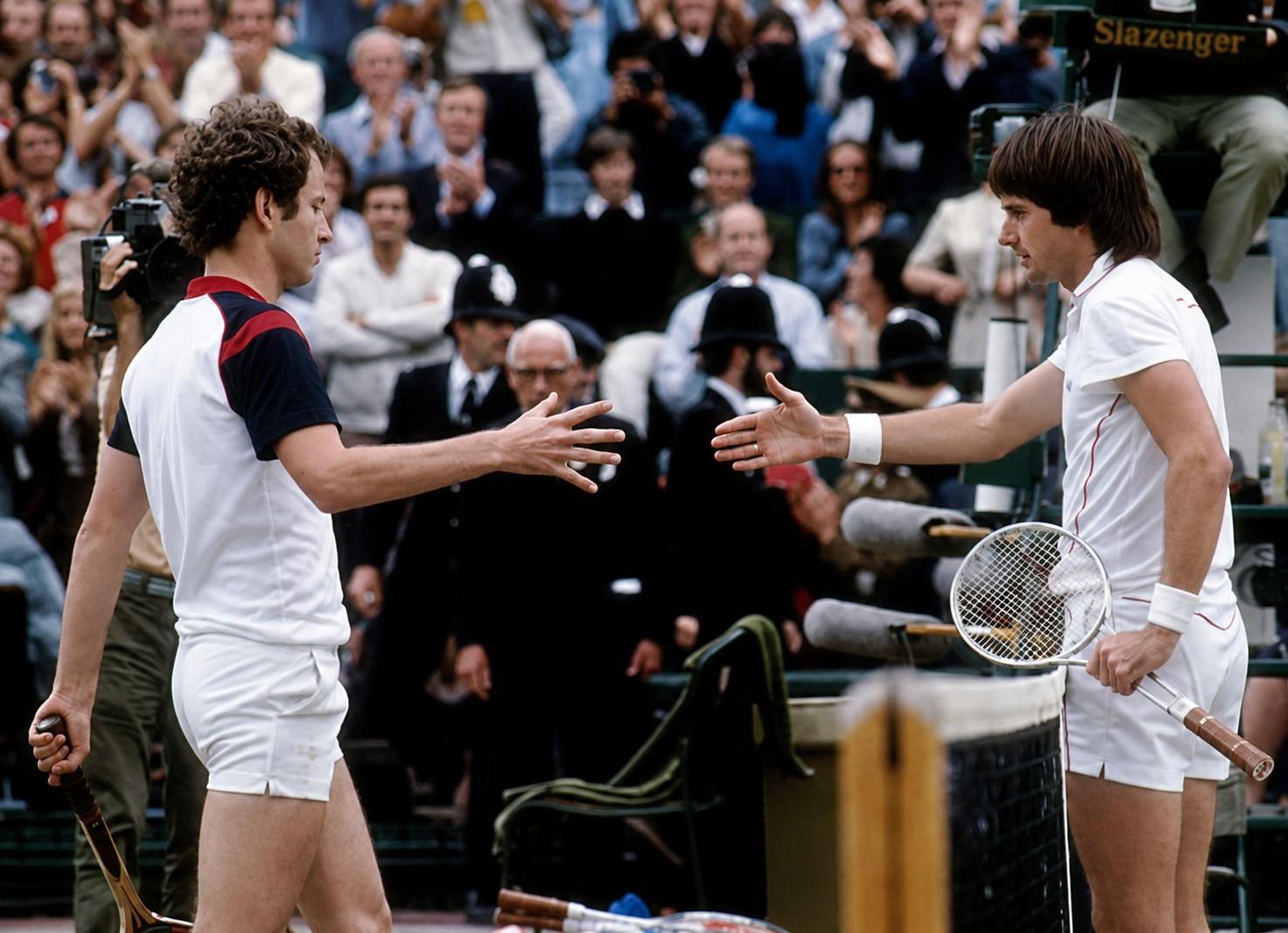 John McEnroe et Jimmy Connors à Wimbledon 1984
