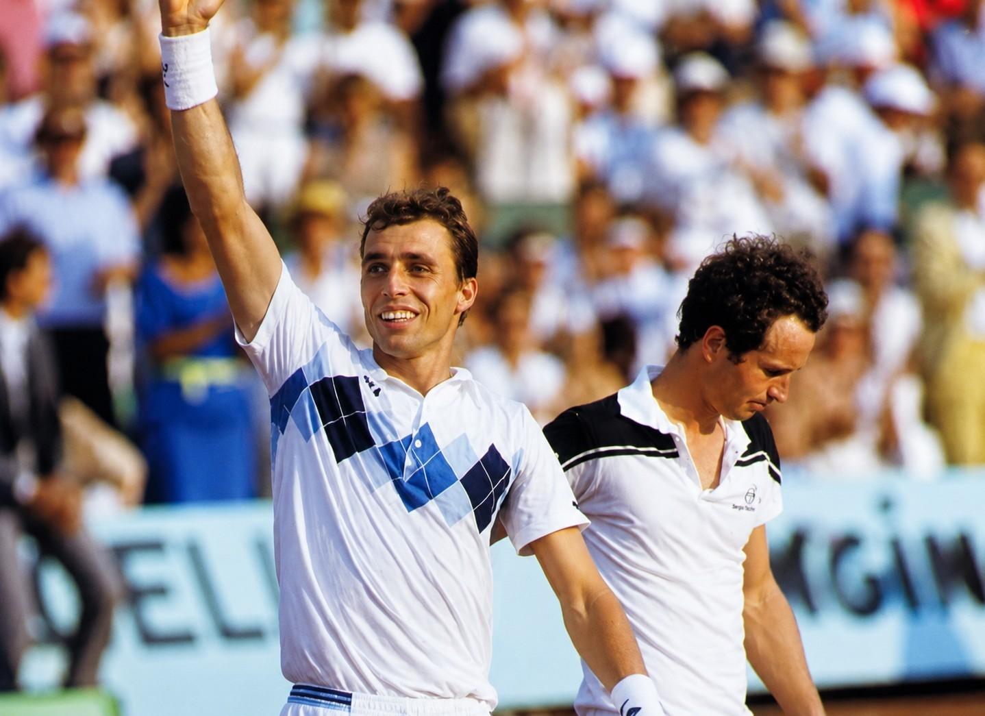 John McEnroe et Ivan Lendl à Roland-Garros 1984