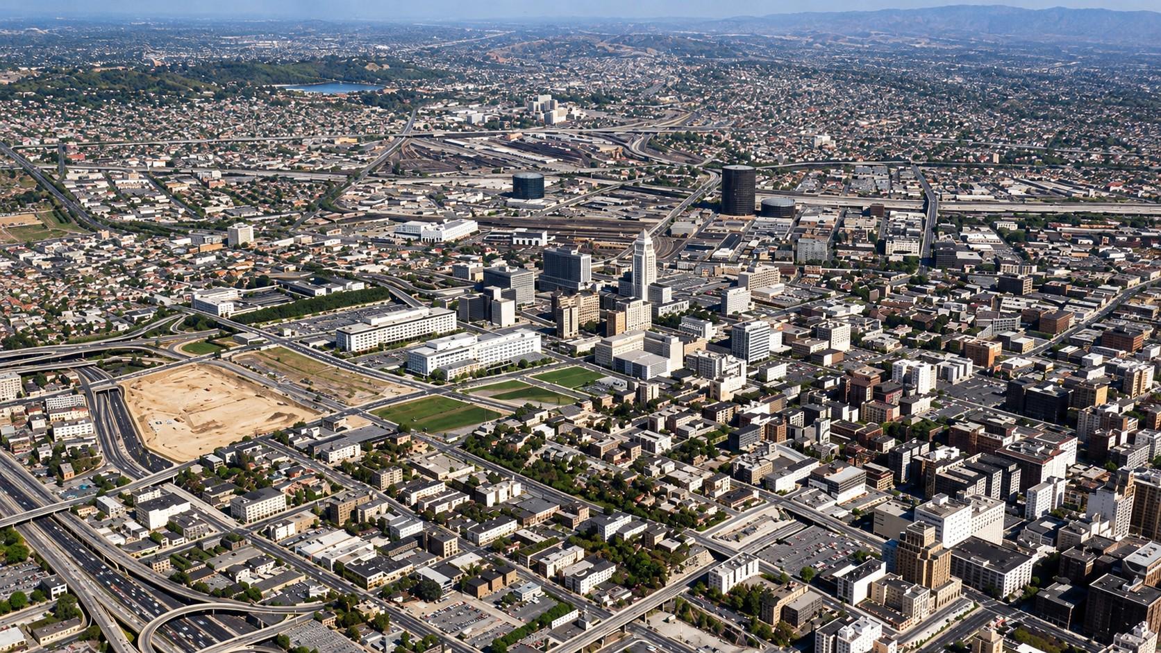 Vue a&eacute;rienne de Los Angeles