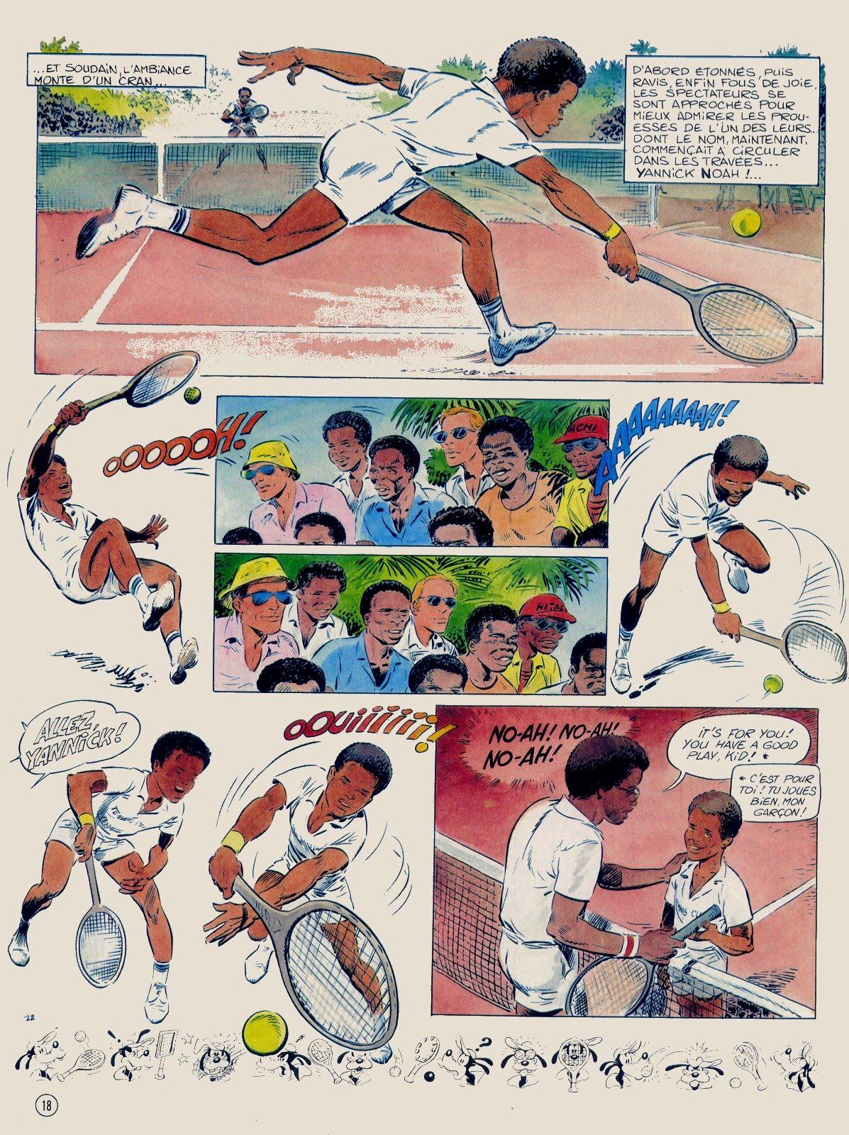 Yannick Noah en bande dessin&eacute;e - planche 12