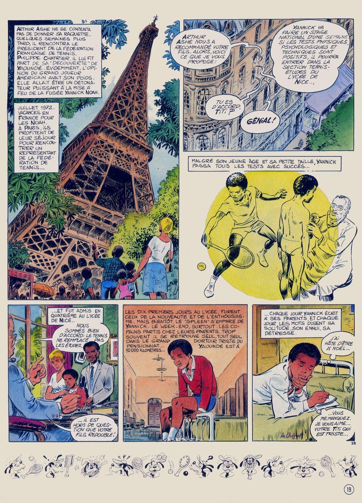 Yannick Noah en bande dessin&eacute;e - planche 13