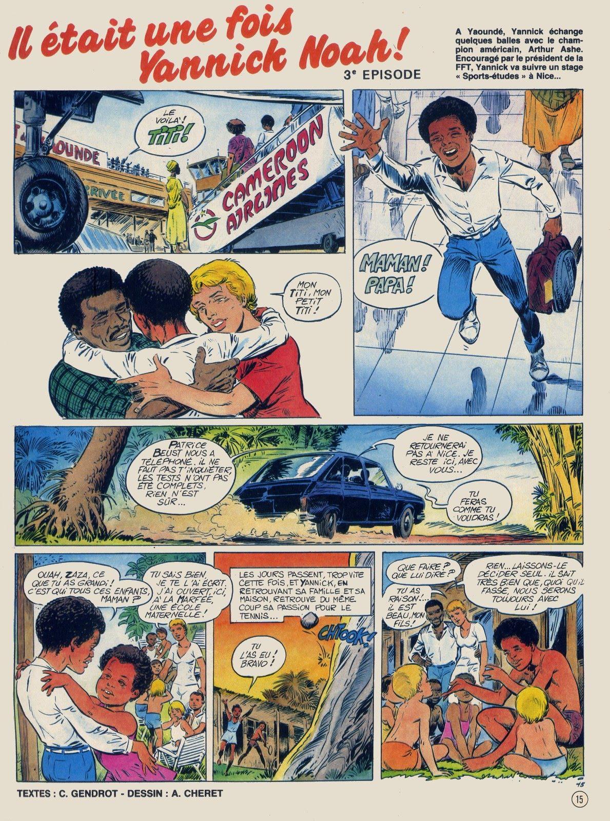 Yannick Noah en bande dessin&eacute;e - planche 15